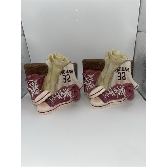 VTG Licensed IU Basketball Bookends Stone - Picture 1 of 6